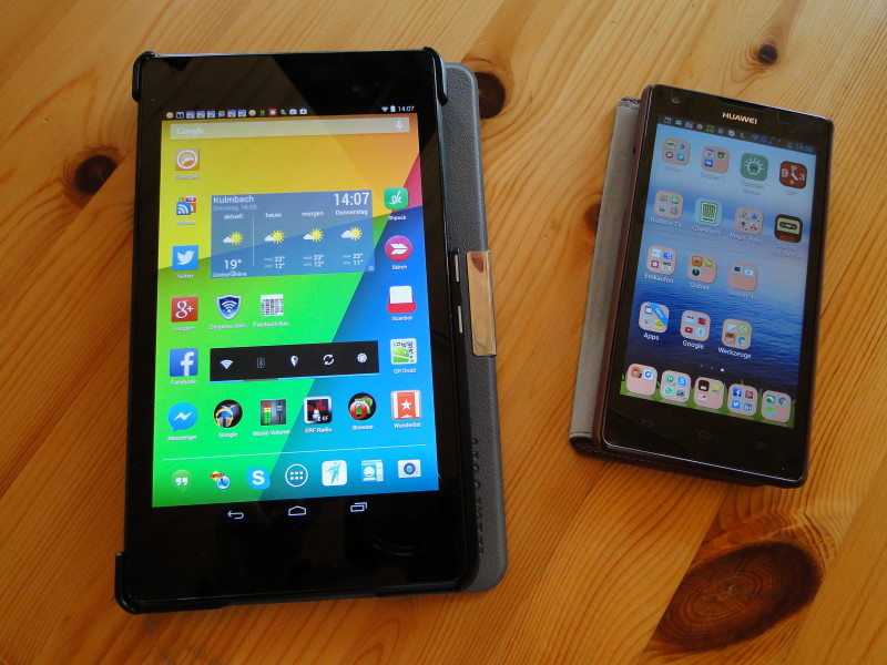 Smartphone und Tablet